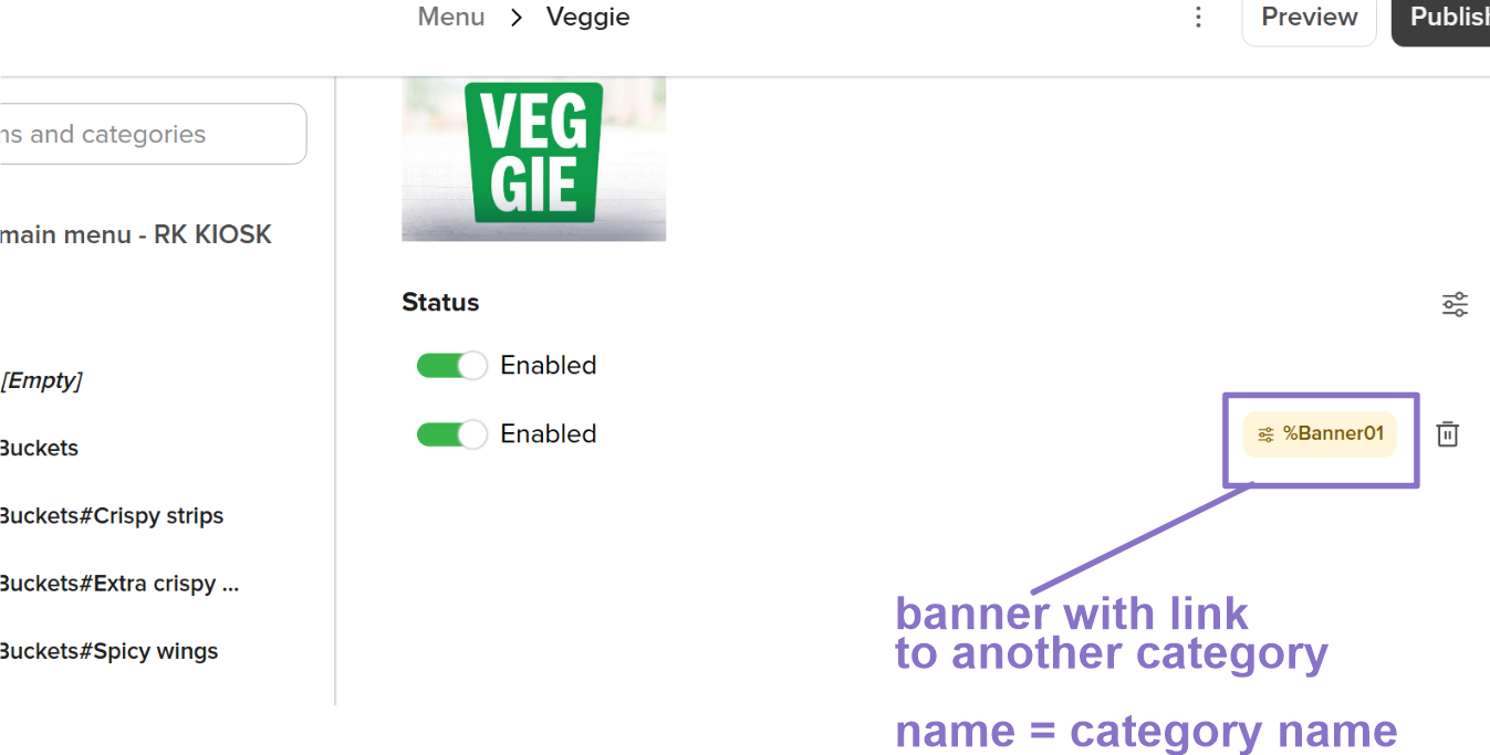Banners in categories — Deliverect